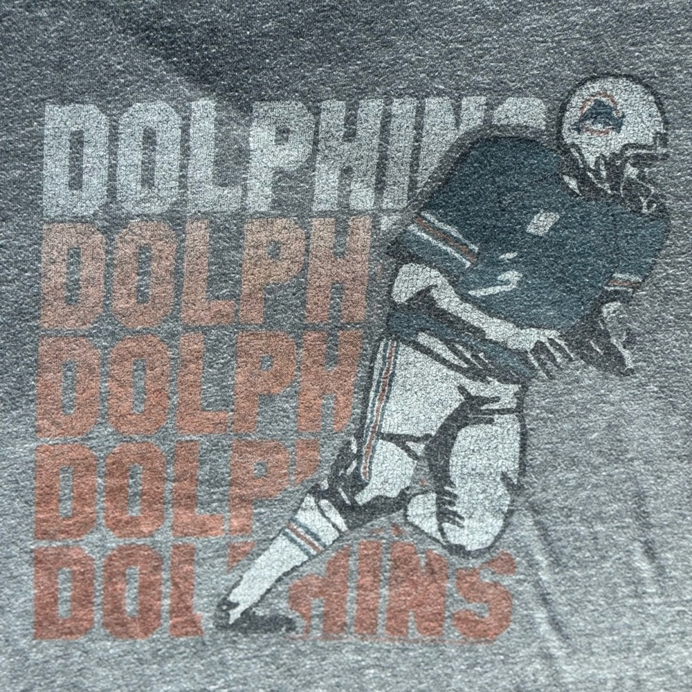Vintage Miami Dolphins Junk Food Gray T-Shirt Medium